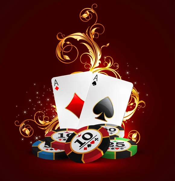 Casino advertising design — Stock Vector