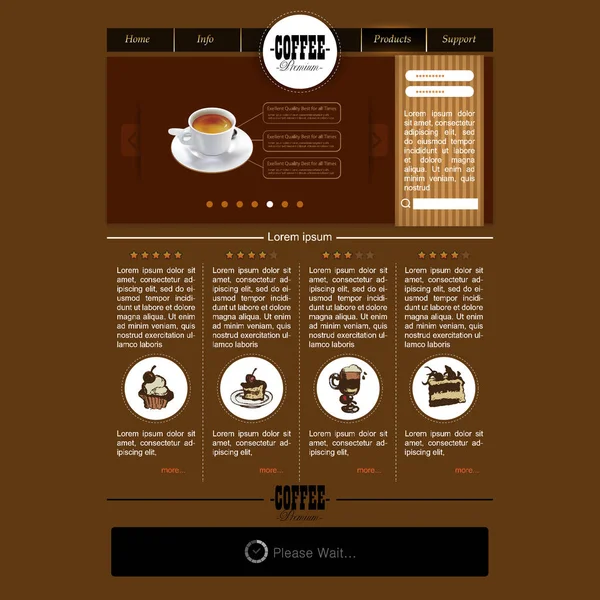 Σχεδίαση μενού Café — Διανυσματικό Αρχείο