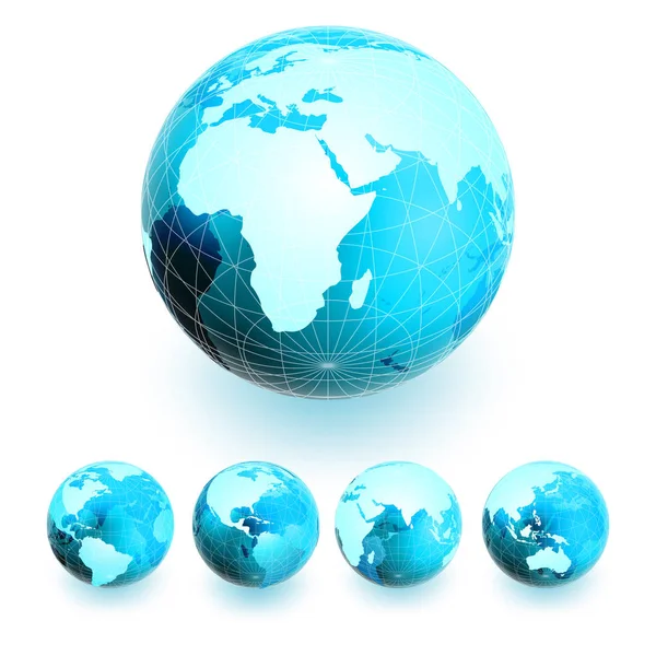 Set of earth globe — Stock Vector