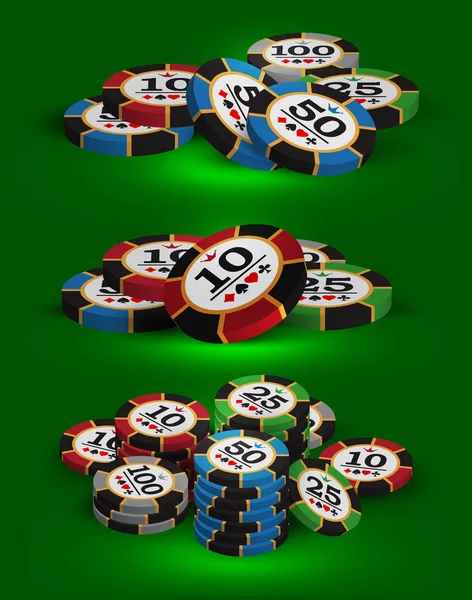 Casino-Chips spielen — Stockvektor
