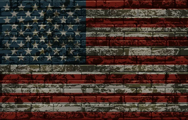 Amerikanische Streifenflagge — Stockvektor