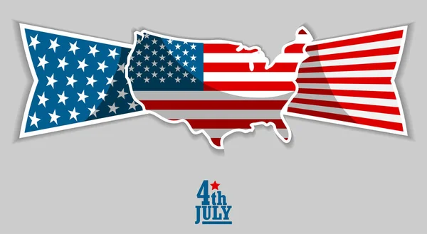 7 月 4 日アメリカの独立記念日 — ストックベクタ
