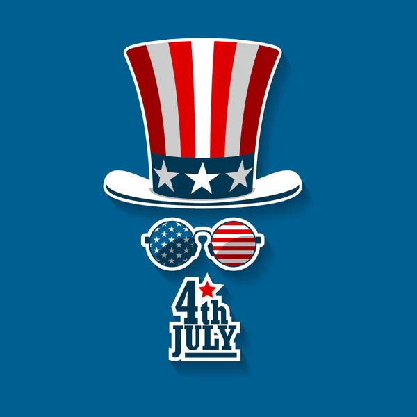 4 juillet Jour de l'indépendance de l'Amérique — Image vectorielle