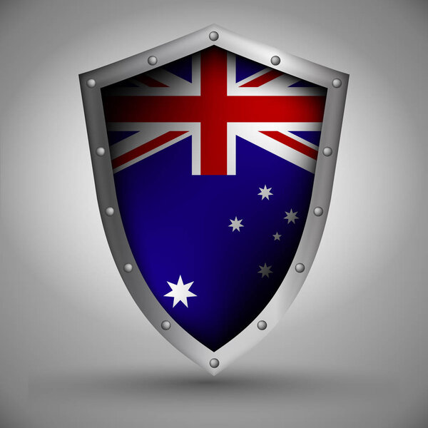 Shield with the Australiaflag