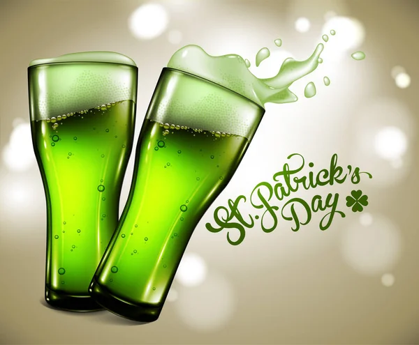 전통적인 St.Patricks 하루 광고. 매우 상세한 illustr — 스톡 벡터