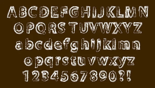Un alfabeto dibujado a mano . — Archivo Imágenes Vectoriales