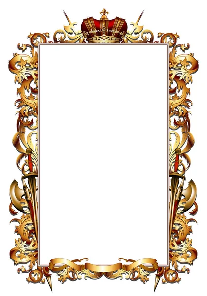 Sierlijke heraldische frame — Stockvector