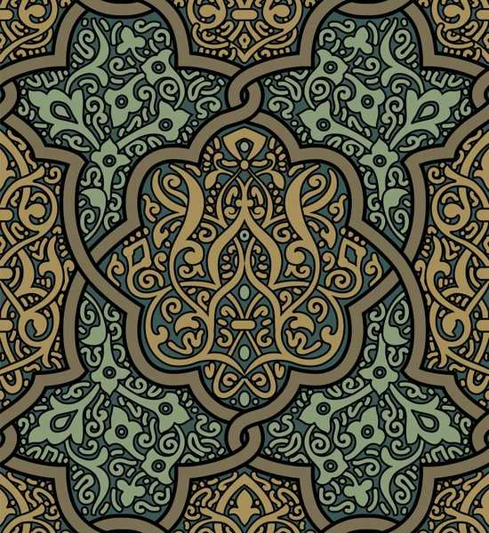 Raffinato Ornamento Arabo Sfondo Senza Cuciture Illustrazione Tema Del Ramadan — Vettoriale Stock