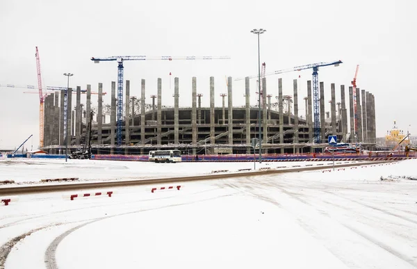 Football stadium construction — Stock Photo, Image