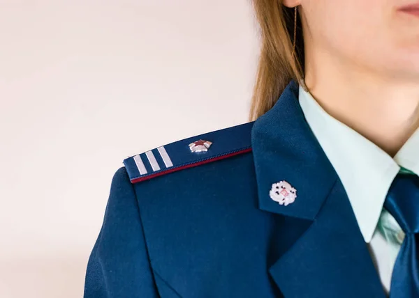 Epaulettes e código de vestimenta do inspetor fiscal do russo — Fotografia de Stock