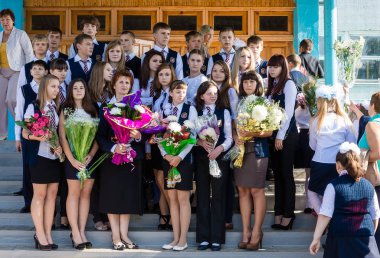  Rusya'da lise öğrencilerinin bilgi gün 1 Eylül