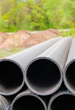 Plastik borular açık havada