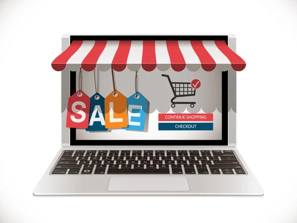 Koncept nakupování online — Stockový vektor