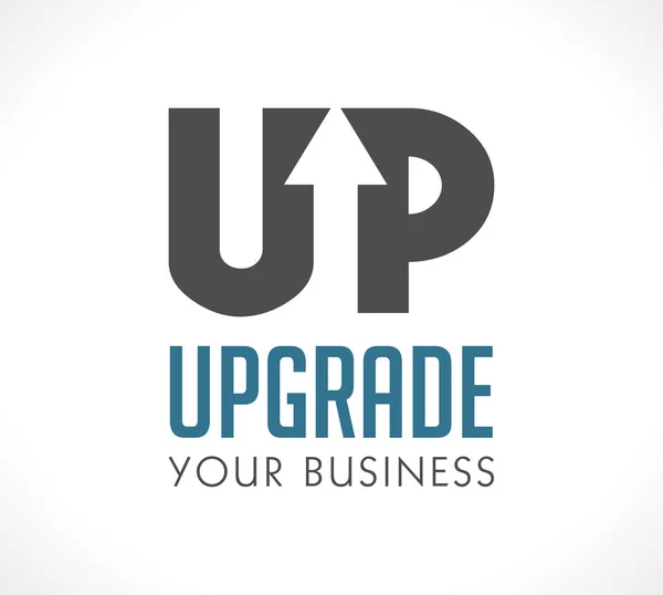 Logo - Upgrade your business — Stock Vector