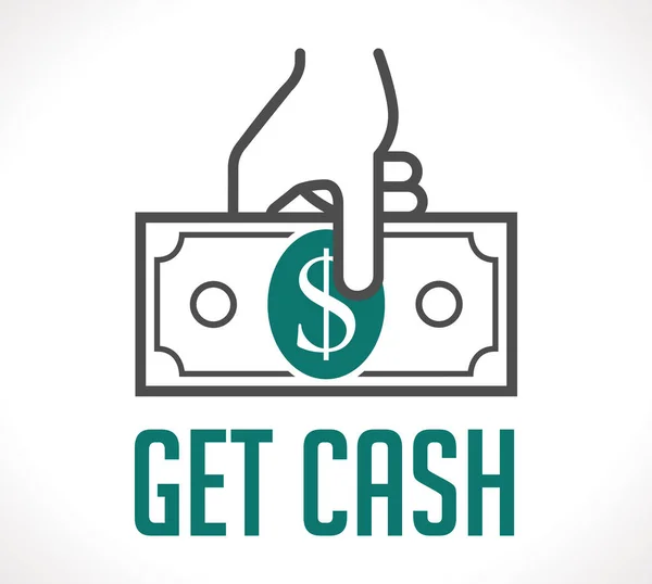 Logo - obtenir de l'argent — Image vectorielle