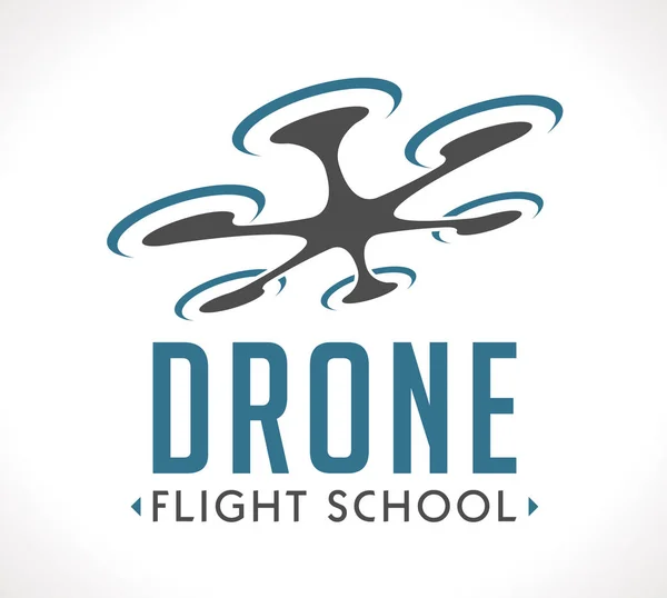 Logo - okul uçan uçak — Stok Vektör