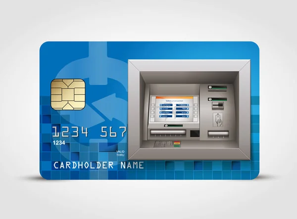 ATM - Автоматизована машина для передачі інформації - грошова концепція — стоковий вектор