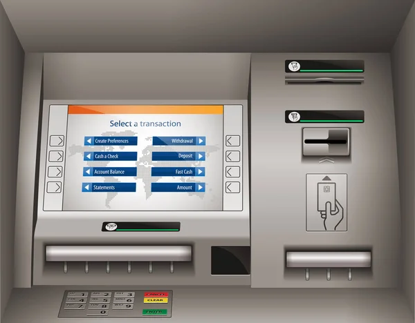 ATM - Automated teller machine - cash concept — Stockvector