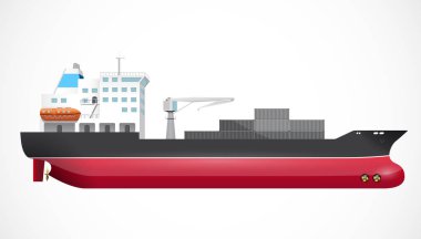 Taşıma gemisi - okyanus ticaret - iş kavramı