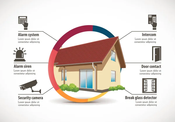 Construção de casa - conceito de construção de casa —  Vetores de Stock