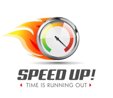 Speed up - business acceleration concept clipart