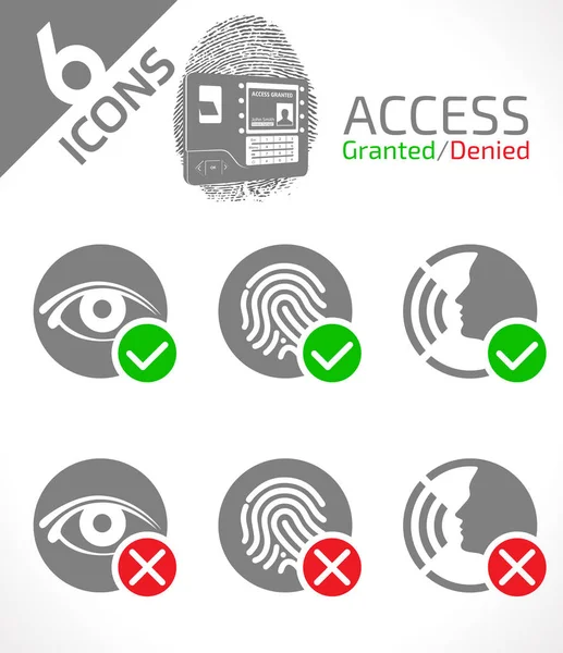 Logo - Autenticazione ID biometrica — Vettoriale Stock