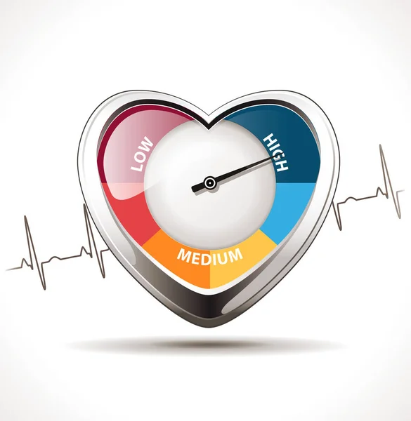 Concetto di ipertensione - Cuore di salute — Vettoriale Stock