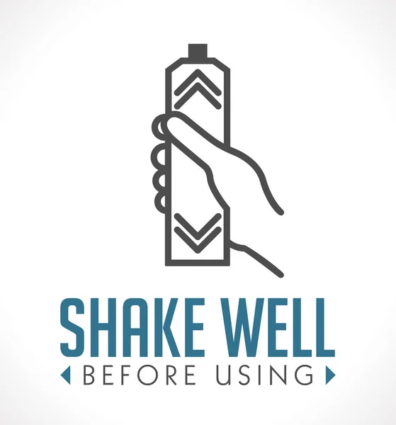 Shake well before using icon — Stock Vector