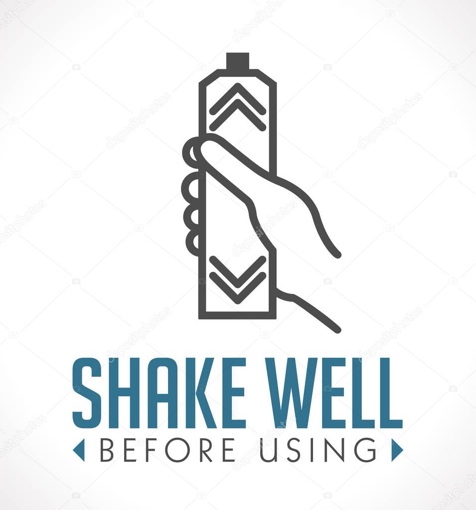 Shake well before using icon