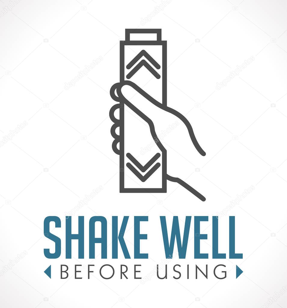 Shake well before using icon