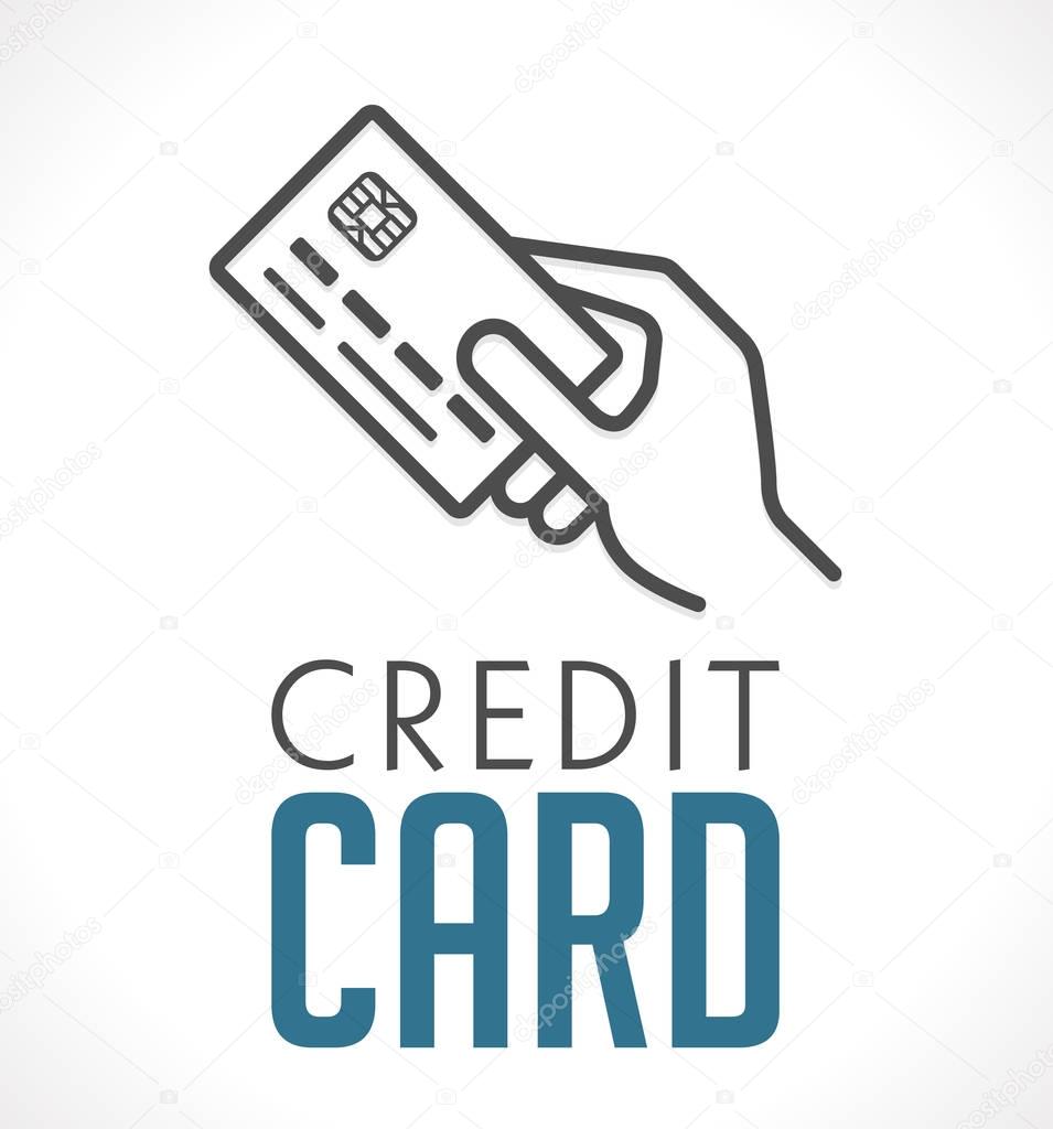 Logo - Credit card in hand