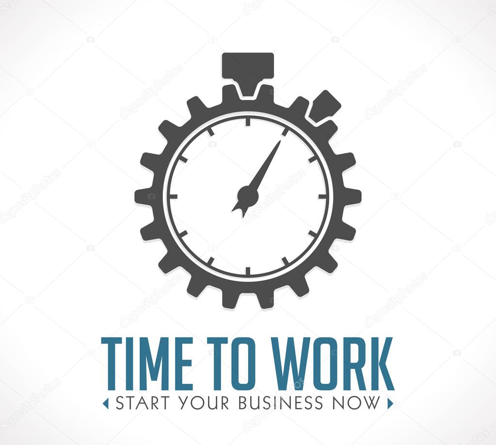 Logo - time to work- start your business now