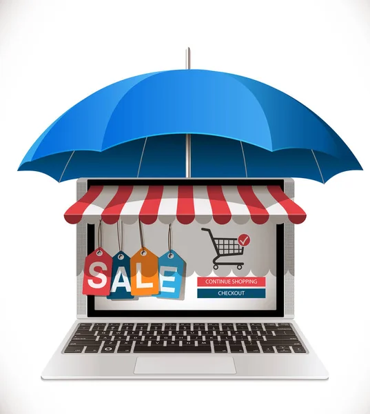 Buyer protection - e-commerce consumer concept — Stock Vector