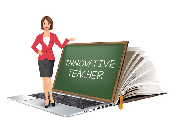 Insegnante scolastico innovativo — Vettoriale Stock