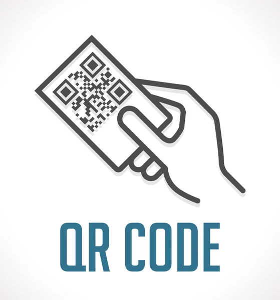 Escanear el concepto de código QR — Vector de stock
