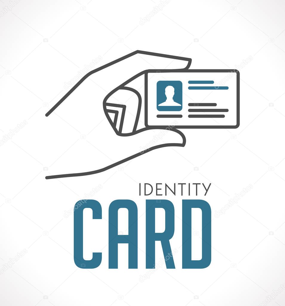 Identity card in hand - logo concept