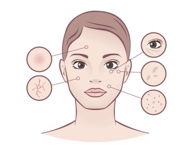 Güzel bir kadın yüzü - spa konsept - sağlıklı yaşam - saf deri 