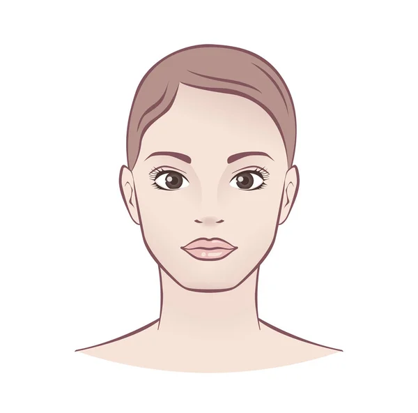 Belle Femme Visage Concept Spa Mode Vie Sain Peau Pure — Image vectorielle