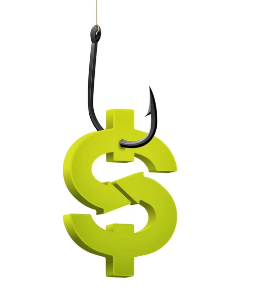 Ανοικτό Άγκιστρο Της Επιχειρηματικής Ιδέας Σύμβολο Χρήματα Παγίδα — Διανυσματικό Αρχείο