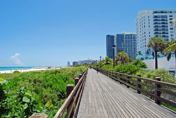 Boardwalk w Miami Beach — Zdjęcie stockowe