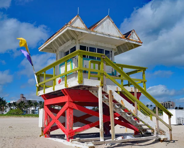 Miami Beach Ocean stacji ratunkowych — Zdjęcie stockowe