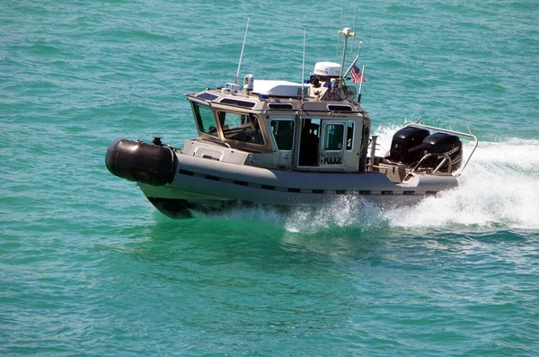 Miami Beach Florida Amerika Serikat Maret 2020 Kapal Patroli Polisi — Stok Foto