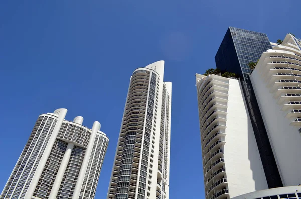 Three Ultra Modern Ultra Luxury Condominium Towers Ocean Views Southeast — Stock Photo, Image