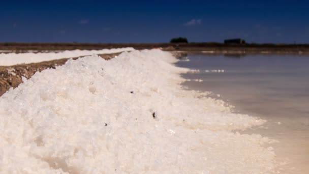 Przemysłowe odparowuje pola soli — Wideo stockowe