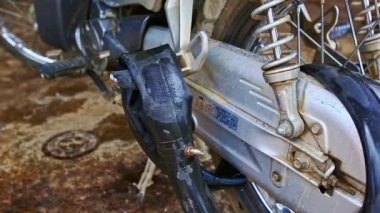 closeup motosiklet arka bölümü