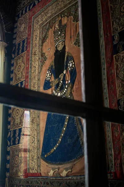 Vorontsov Palace Interior Oil Painting Man Oriental Clothes Window Crimea — Stock Photo, Image