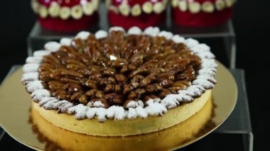 Bademli çikolatalı Fransız tatlılar kaplı ev yapımı bisküvi pasta dan Panorama