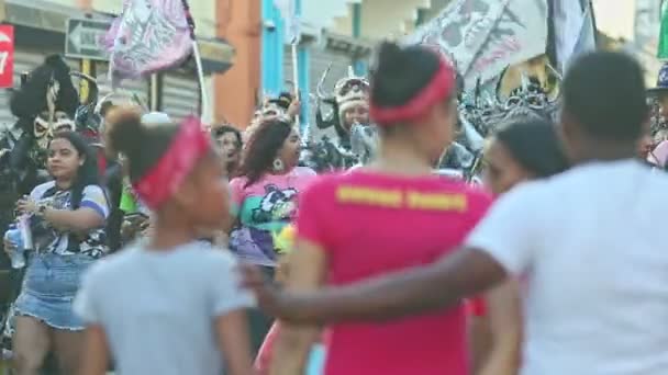 Concepcion Vega Repubblica Dominicana Febbraio 2019 Gli Uomini Costume Mostri — Video Stock