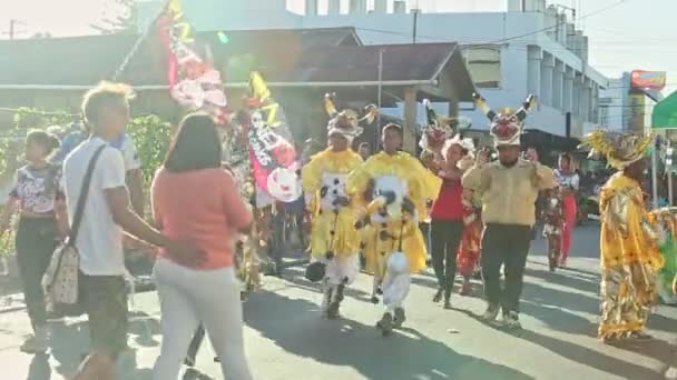 Concepción Vega República Dominicana Febrero 2019 Jóvenes Con Variados Disfraces — Vídeo de stock