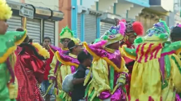 Concepción Vega República Dominicana Febrero 2019 Personas Con Trajes Carnaval — Vídeo de stock